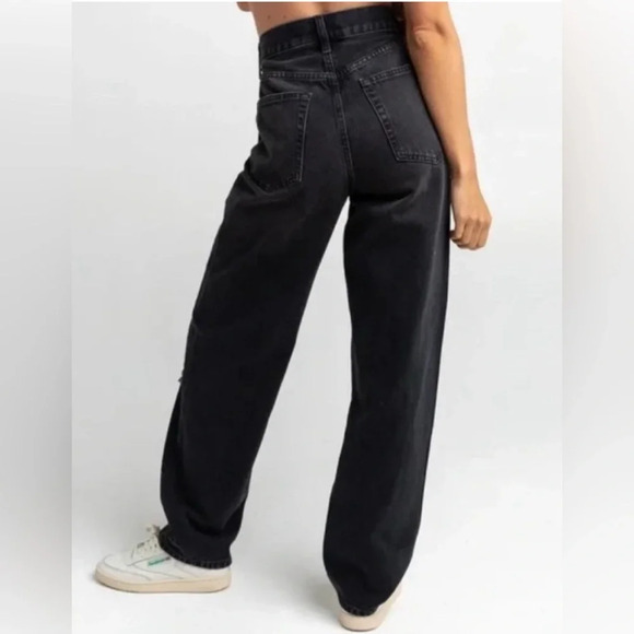 BDG Urban Outfitter Jeans Women’s 27 Black High Rise Baggy Skater Ripped Grunge - Picture 14 of 16